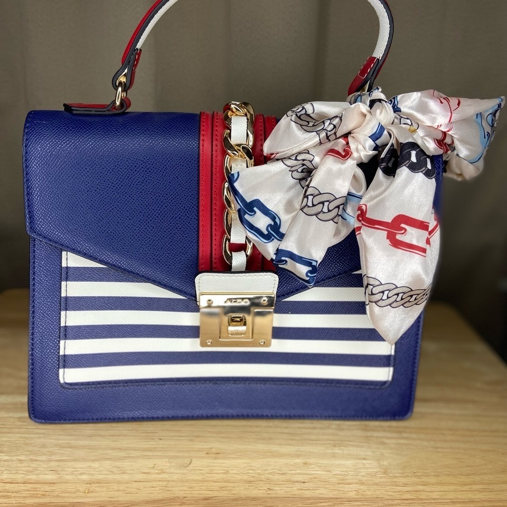 Aldo Red White And Blue Purse